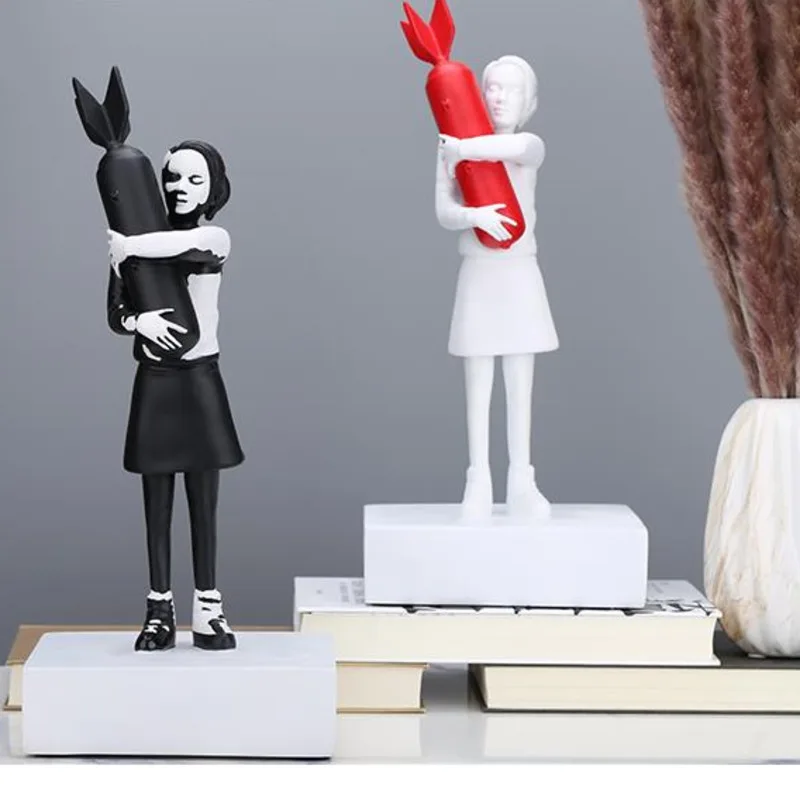 Bomb Hugger Banksy Sculpture Bomb Girl Street Art Resin Statue Creative Home Decor Modern Figurines Art Gifts Desktop
Bomb Hugger Banksy Sculpture Bomb Girl Street Art Resin Statue Creative Home Decor Modern Figurines Art Gifts Desktop