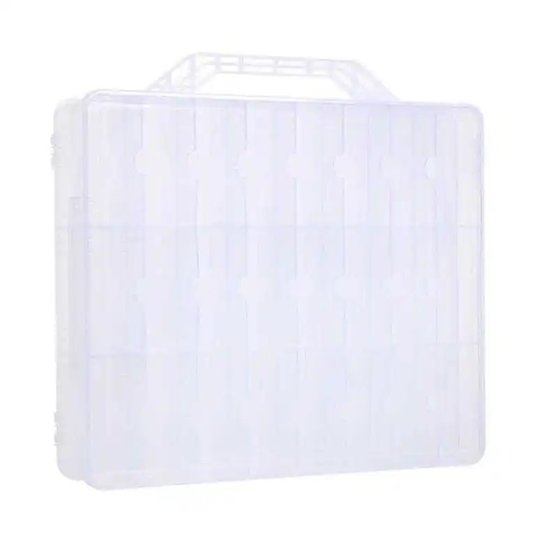 Clear Nail Polish Organizer Holder Case For 48 Bottles Adjustable Dividers Nail Polish Bottle Needlework Lipstick Storage Box
Clear Nail Polish Organizer Holder Case For 48 Bottles Adjustable Dividers Nail Polish Bottle Needlework Lipstick Storage Box