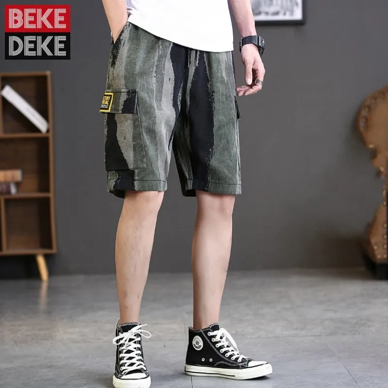 Streetwear Mens Fashion Camouflage Cargo Shorts Loose Fit Straight Bermuda Knee Length Elastic Waist Beach Shorts Plus Size 5XL
Streetwear Mens Fashion Camouflage Cargo Shorts Loose Fit Straight Bermuda Knee Length Elastic Waist Beach Shorts Plus Size 5XL