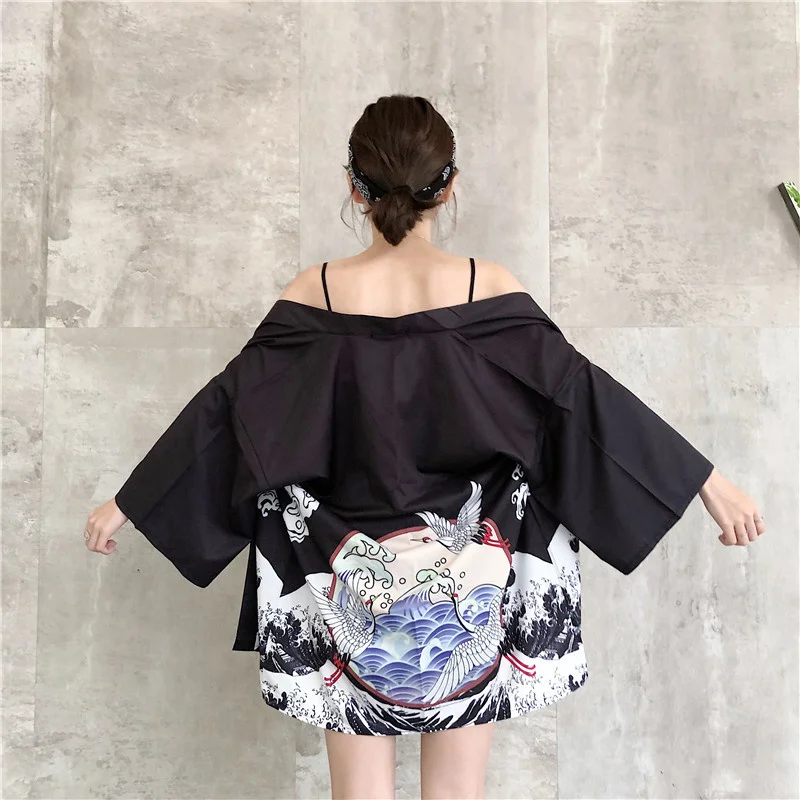 Summer Cartoon Crane Print Kimono Cardigan Beach Wear Blouse Shirt 2021 Harajuku Yukata Blusas Mujer De Moda 21733
Summer Cartoon Crane Print Kimono Cardigan Beach Wear Blouse Shirt 2021 Harajuku Yukata Blusas Mujer De Moda 21733