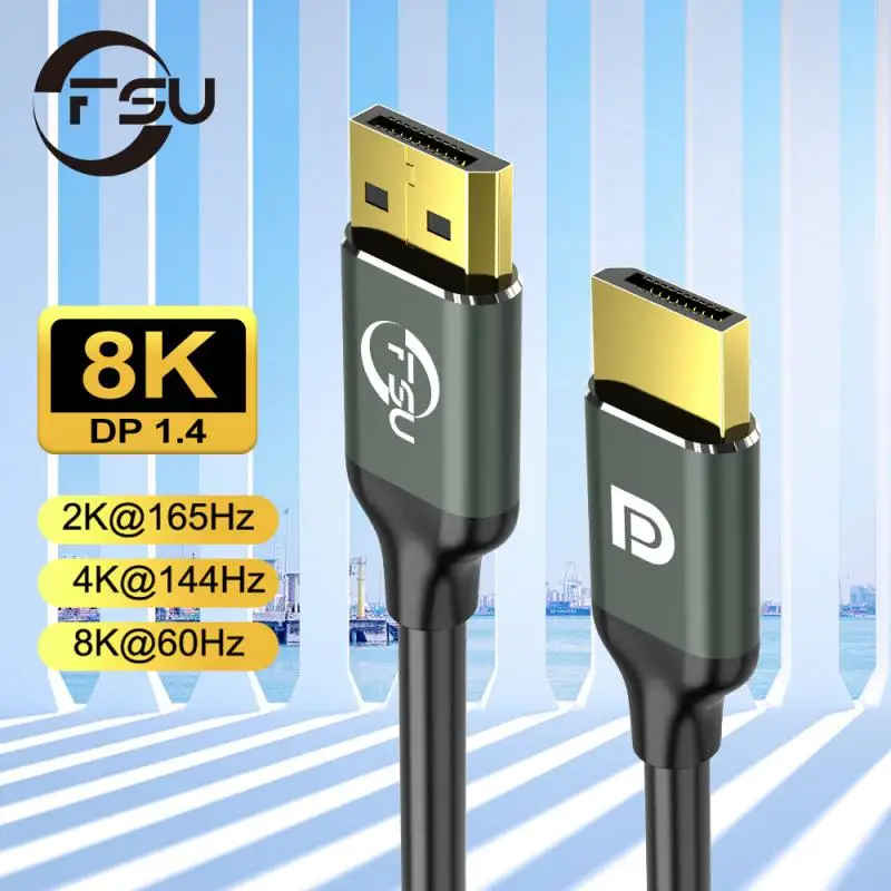 

Кабель Displayport 1,4, 8K, 4K, HDR, 144 Гц, 60 Гц, 165 Гц, адаптер дисплея для видео, ПК, ноутбука, ТВ, DP 1,4, компьютерные кабели с портом дисплея