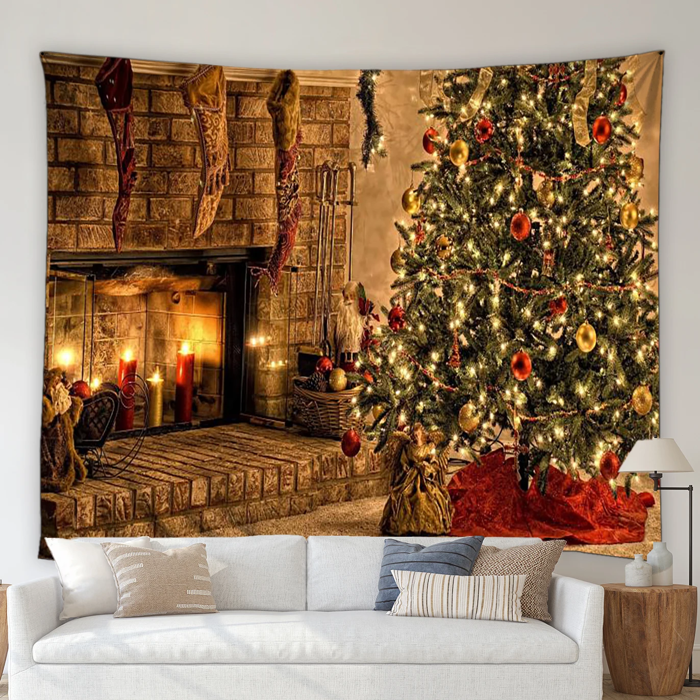 Christmas Fireplace Tapestry Interior Vintage Christmas Tree Stockings Photography Background Party Decor Photo Studio Props
Christmas Fireplace Tapestry Interior Vintage Christmas Tree Stockings Photography Background Party Decor Photo Studio Props