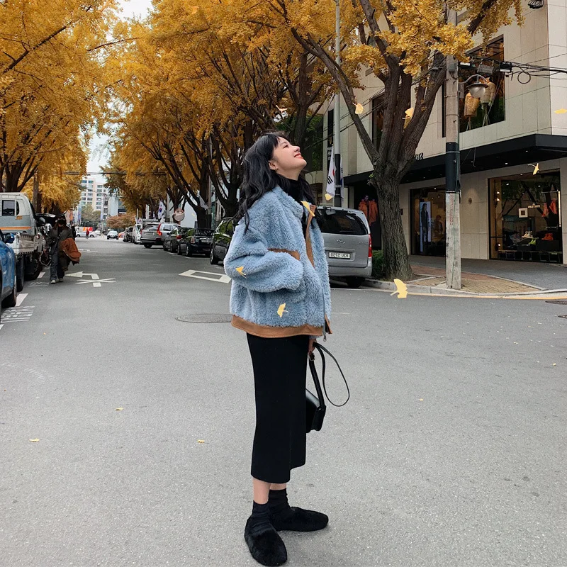 Lamb wool coat 2020 autumn and winter new Korean style loose short ladies small coat fashion trend L31
Lamb wool coat 2020 autumn and winter new Korean style loose short ladies small coat fashion trend L31