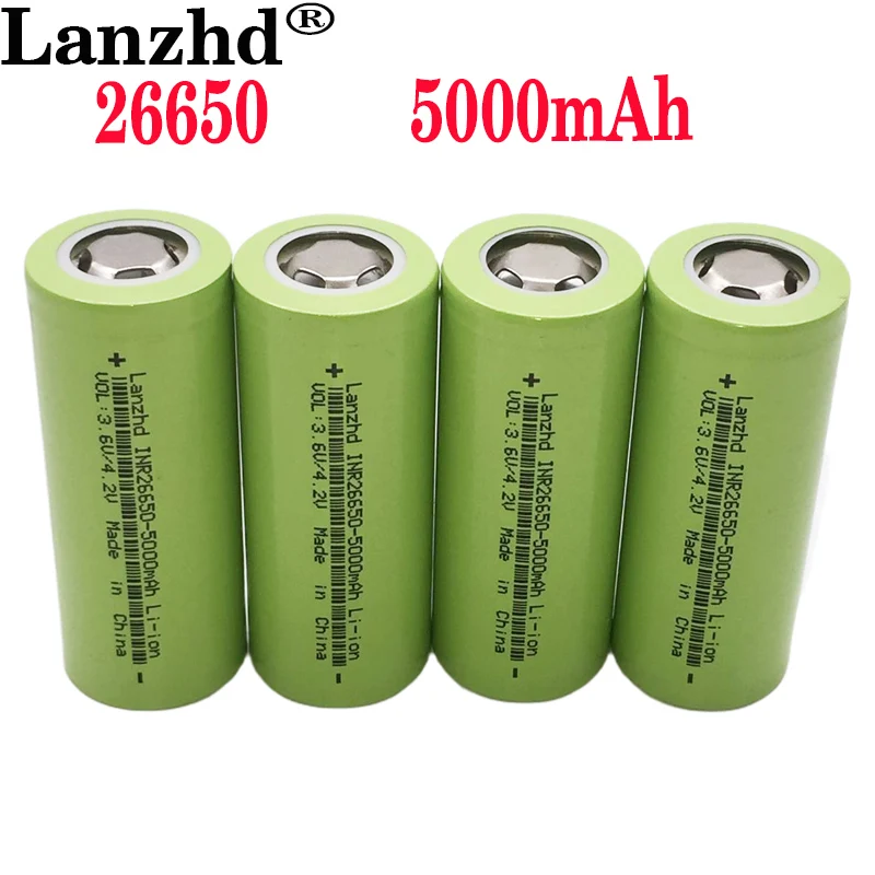 4PCS 26650 lii-50A lithium battery 3.7V 5000mAh 26650 50A rechargeable battery suitable for flash light Power Tools
4PCS 26650 lii-50A lithium battery 3.7V 5000mAh 26650 50A rechargeable battery suitable for flash light Power Tools