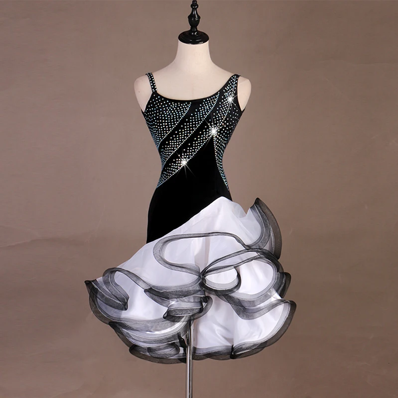 Latin Dance Dress Women/Ladies Sexy black blue Performance Skirt Profession Latin Dance Competition Dress Rumba
Latin Dance Dress Women/Ladies Sexy black blue Performance Skirt Profession Latin Dance Competition Dress Rumba