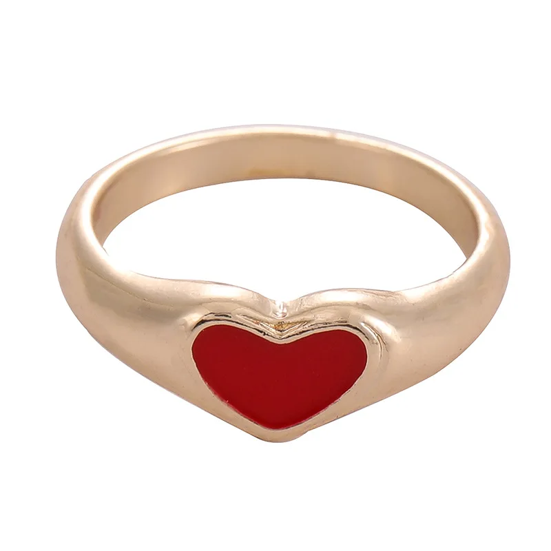 Minimalist Enamel Love Heart Ring For Women Girl Wedding Rings Fashion Jewelry Cute Valentine's Day Gift 
Minimalist Enamel Love Heart Ring For Women Girl Wedding Rings Fashion Jewelry Cute Valentine's Day Gift