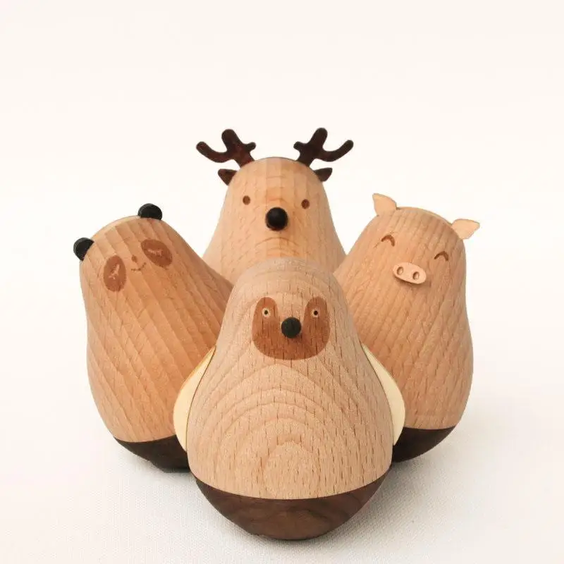 Creative Wooden Crafts Home Desk Decoration Tumbler Desktop Pig Home Decoration Small Ornaments
Creative Wooden Crafts Home Desk Decoration Tumbler Desktop Pig Home Decoration Small Ornaments