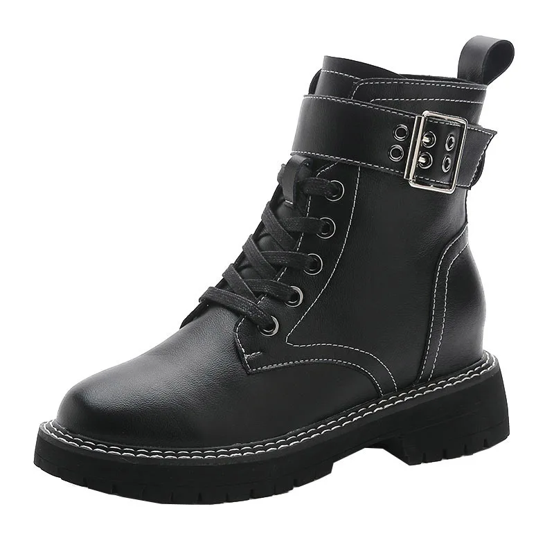 2020 Autumn Leather Martin Boots Women's Platform Elevator Casual Lace-up Women's Boots
2020 Autumn Leather Martin Boots Women's Platform Elevator Casual Lace-up Women's Boots