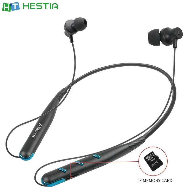 Беспроводные Bluetooth наушники 755TF с шейным ободом стерео глубоким объемным звуком и