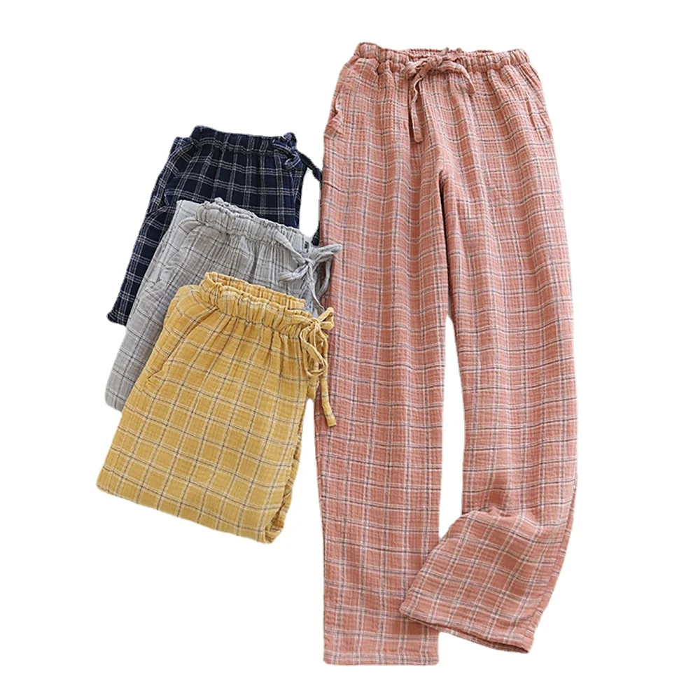 Women's Casual Pajama Plaid Long PJ Pants Autumn Winter 100% Cotton Bottoms Plus Size Sleepwear Breathable Gauze Home Clothes
Women's Casual Pajama Plaid Long PJ Pants Autumn Winter 100% Cotton Bottoms Plus Size Sleepwear Breathable Gauze Home Clothes