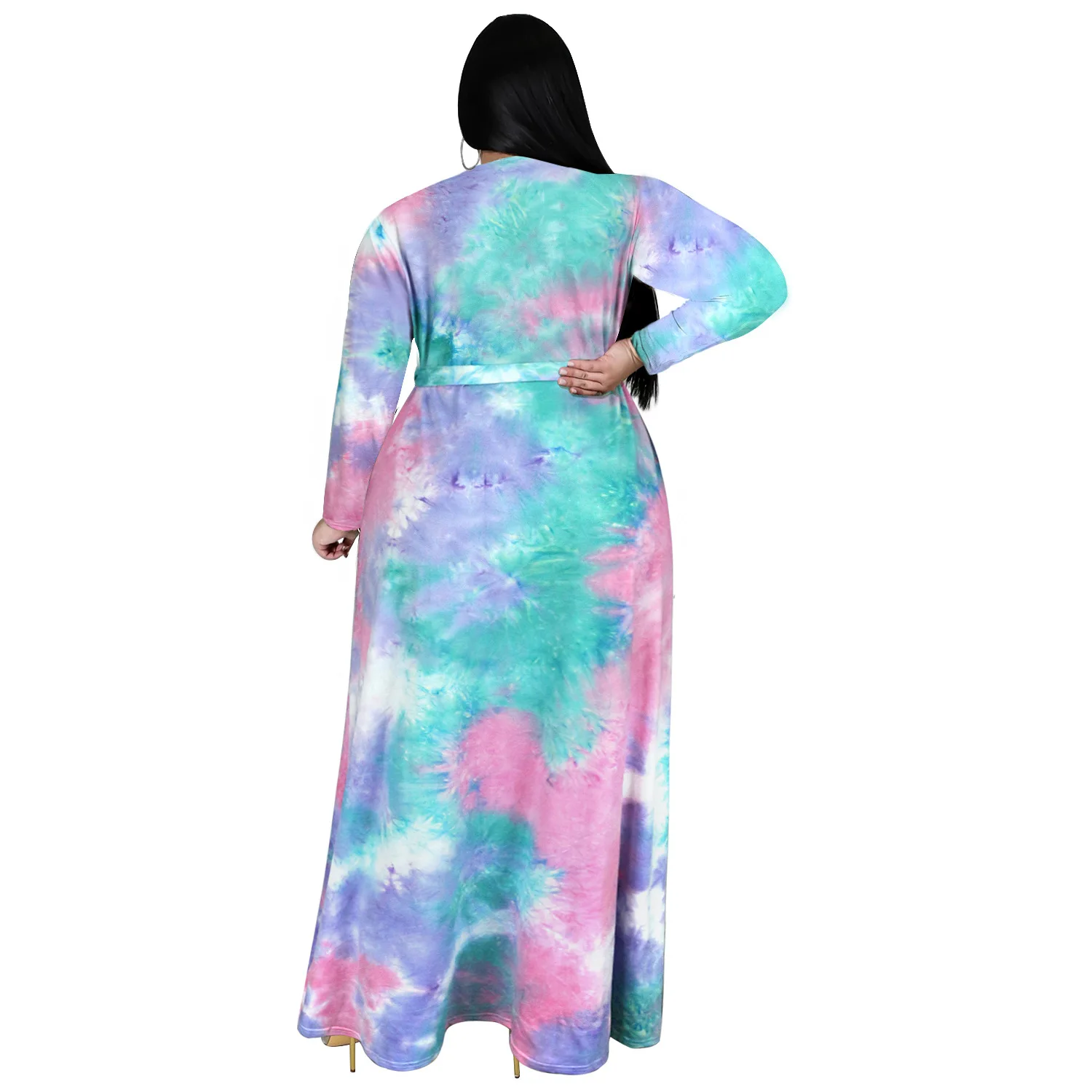 FNOCE 2021 new spring women's dresses large size fashion trends tie-dye long sleeve v-neck slim elegant belt split maxi dress
FNOCE 2021 new spring women's dresses large size fashion trends tie-dye long sleeve v-neck slim elegant belt split maxi dress