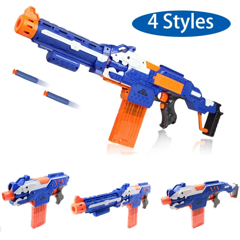 Electric Soft Bullet Gun Toys Bursts Shooting Toy Nerfed Sniper Rifle Kids Boy Birthday Gift | Игрушки и хобби