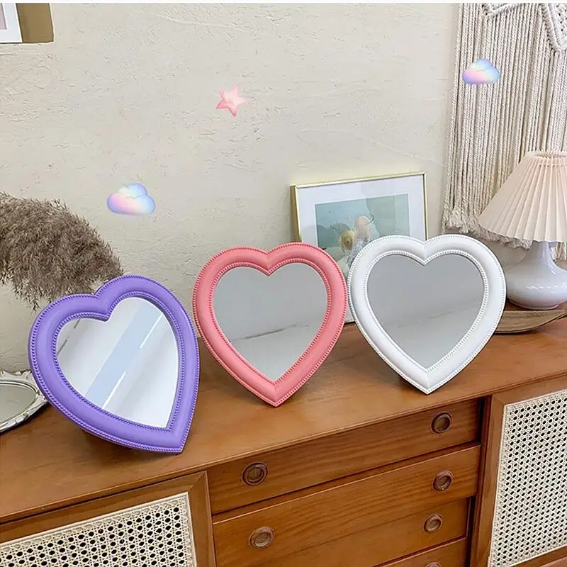 Ins Korean Style Desktop Wall Hanging Simple Love Makeup Mirror PVC Plastic Flannel Student Dormitory Decorative Vanity Mirror
Ins Korean Style Desktop Wall Hanging Simple Love Makeup Mirror PVC Plastic Flannel Student Dormitory Decorative Vanity Mirror