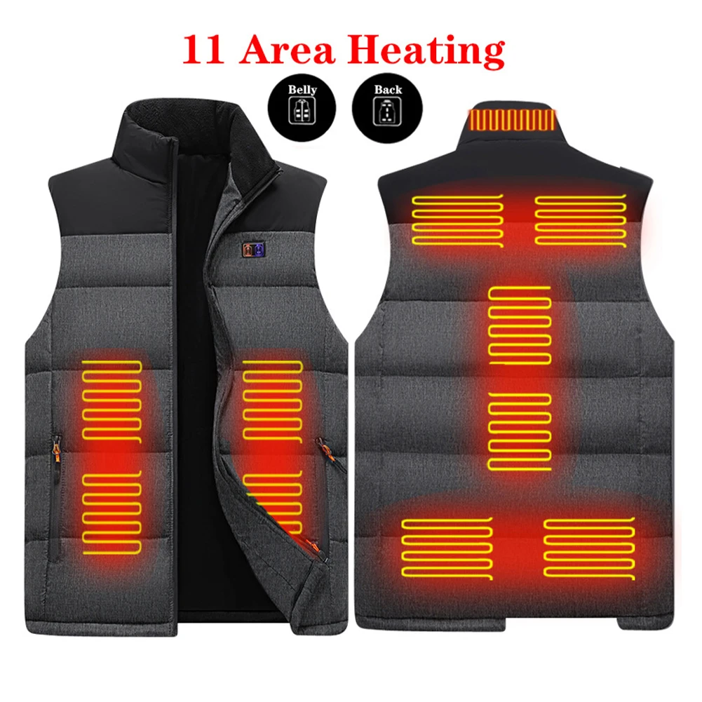 High Quality 11 Areas Heated Vest Men Women Usb Heated Jacket Heating Vest Thermal Clothing New Hunting Vest Winter Travel Vests
High Quality 11 Areas Heated Vest Men Women Usb Heated Jacket Heating Vest Thermal Clothing New Hunting Vest Winter Travel Vests