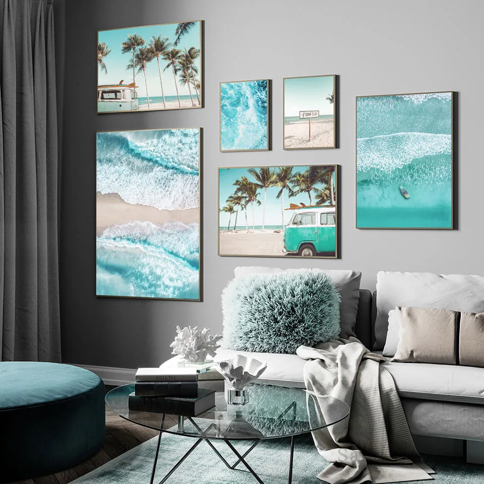 Landscape Canvas Wall Art Decorative Painting Blue Sea Sandbeach Poster and Paints Plants Palm Tree Home INS Style Decor Photos
Landscape Canvas Wall Art Decorative Painting Blue Sea Sandbeach Poster and Paints Plants Palm Tree Home INS Style Decor Photos