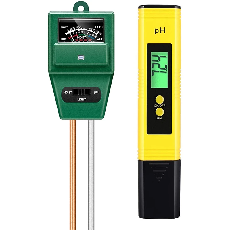 PH Meter Soil Tester Kit,Digital PH Water Tester and 3-In-1 Moisture Light PH Meter for Plants PH Meter for Garden
PH Meter Soil Tester Kit,Digital PH Water Tester and 3-In-1 Moisture Light PH Meter for Plants PH Meter for Garden