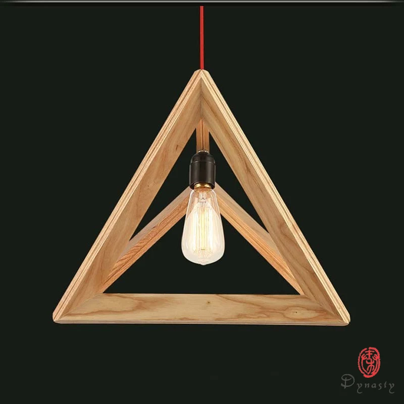 Triangle Oak Pendant Light Art Decorative Wooden Hanging Lamp LED E27 Europe Style Restaurant Cafe Foyer Modern Fixture Dynasty 
Triangle Oak Pendant Light Art Decorative Wooden Hanging Lamp LED E27 Europe Style Restaurant Cafe Foyer Modern Fixture Dynasty