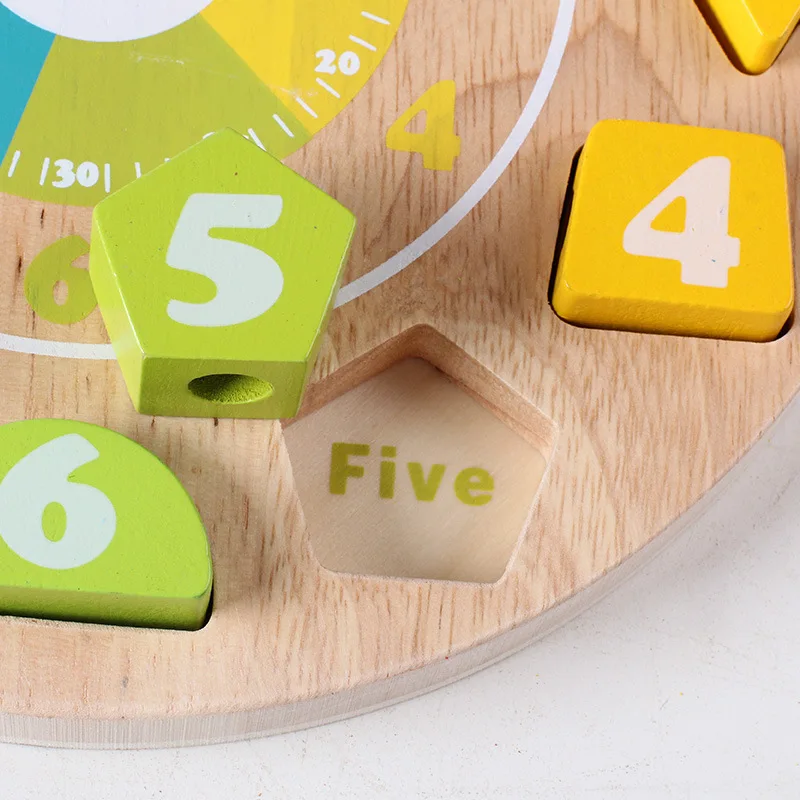 Wooden children's graphic digital DIY clock shape cognitive building block puzzle ornaments parent-child interactive game
Wooden children's graphic digital DIY clock shape cognitive building block puzzle ornaments parent-child interactive game