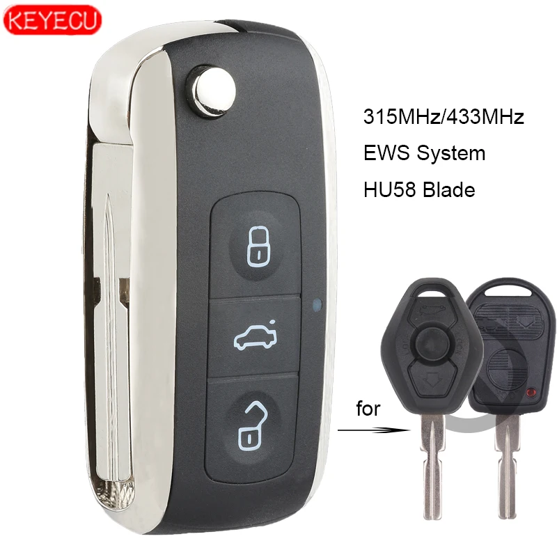 Складной Дистанционный брелок KEYECU Bentley, 3 кнопки, 315/433 МГц, чип ID44 ДЛЯ BMW, всех моделей 1995-2005, HU58
Складной Дистанционный брелок KEYECU Bentley, 3 кнопки, 315/433 МГц, чип ID44 ДЛЯ BMW, всех моделей 1995-2005, HU58