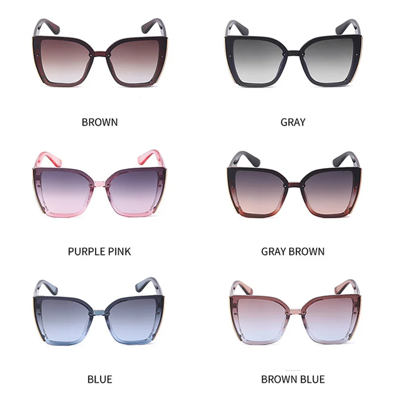 Oversized Cat Eye Sunglasses Women 2021 Luxury Brand Fashion Large Frame Square Sun Glasses Men Retro Trendy Korean Style UV400 
Oversized Cat Eye Sunglasses Women 2021 Luxury Brand Fashion Large Frame Square Sun Glasses Men Retro Trendy Korean Style UV400