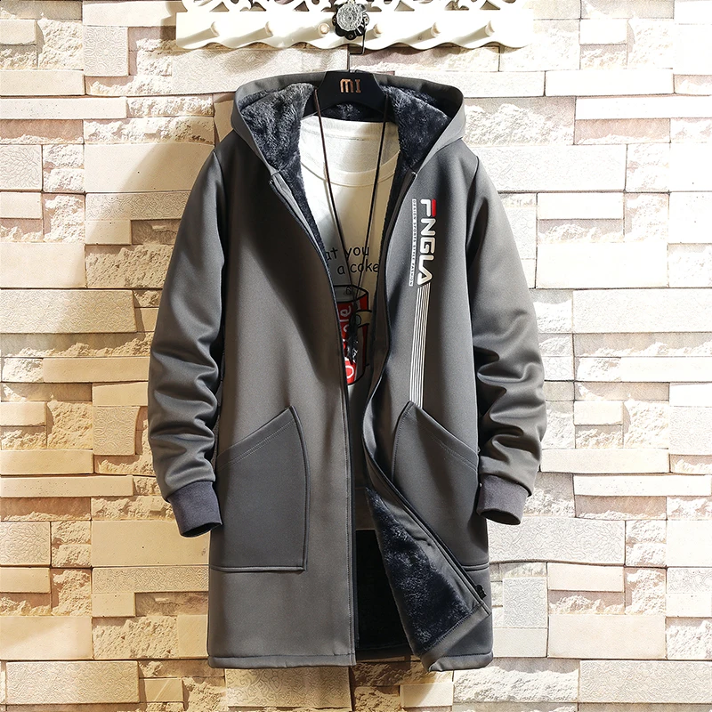 Men Fashion Windbreaker Men Winter Hooded Fleece Warm Jackets Solid Color Coat Black Overcoat Loose Casual Print Long Jacket Men
Men Fashion Windbreaker Men Winter Hooded Fleece Warm Jackets Solid Color Coat Black Overcoat Loose Casual Print Long Jacket Men
