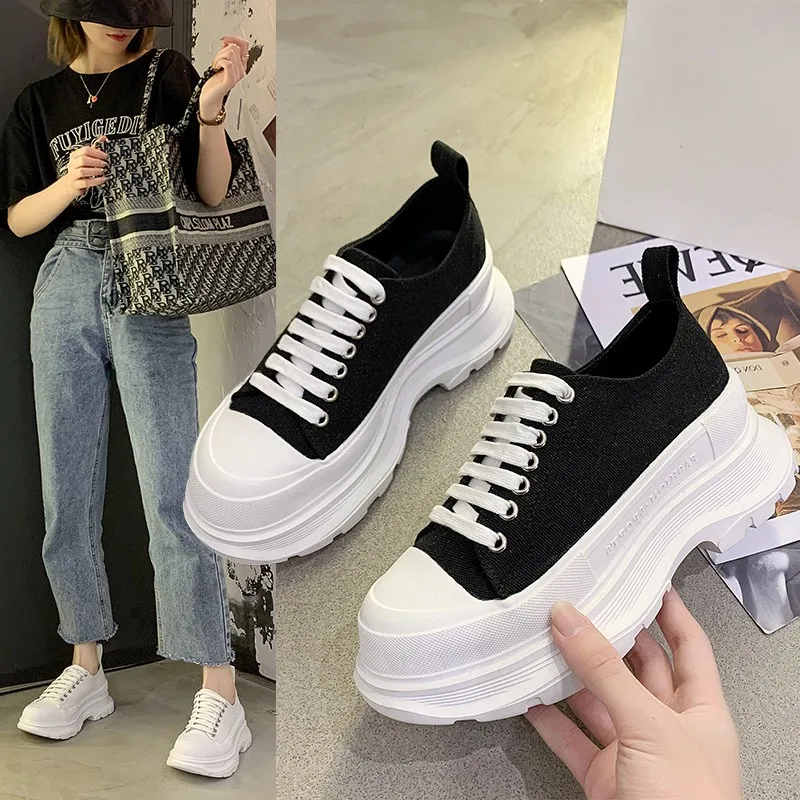 Spring/Autumn Women Shoes Canvas Lace-up Thick Platform Shoes Woman Casual Sneakers Zapatos Mujer Woman Shoes
Spring/Autumn Women Shoes Canvas Lace-up Thick Platform Shoes Woman Casual Sneakers Zapatos Mujer Woman Shoes
