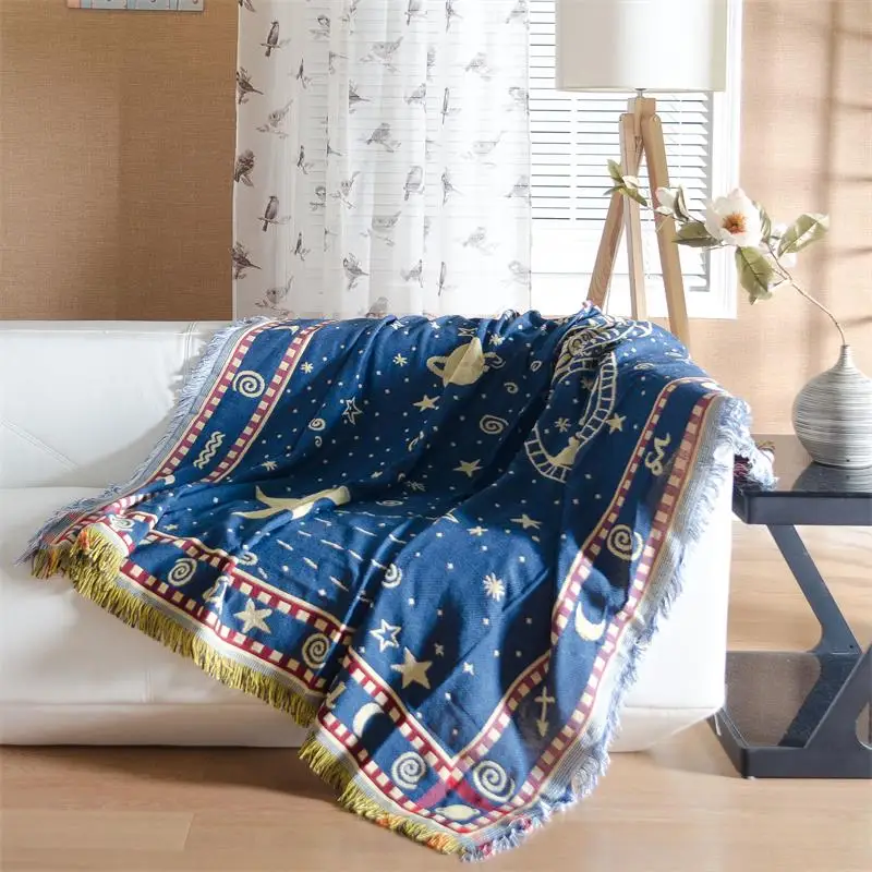 Pure cotton Retro nostalgia carpet thin blanket starry sky blanket bed cover living room bedroom Tablecloth Felts tapestry
Pure cotton Retro nostalgia carpet thin blanket starry sky blanket bed cover living room bedroom Tablecloth Felts tapestry