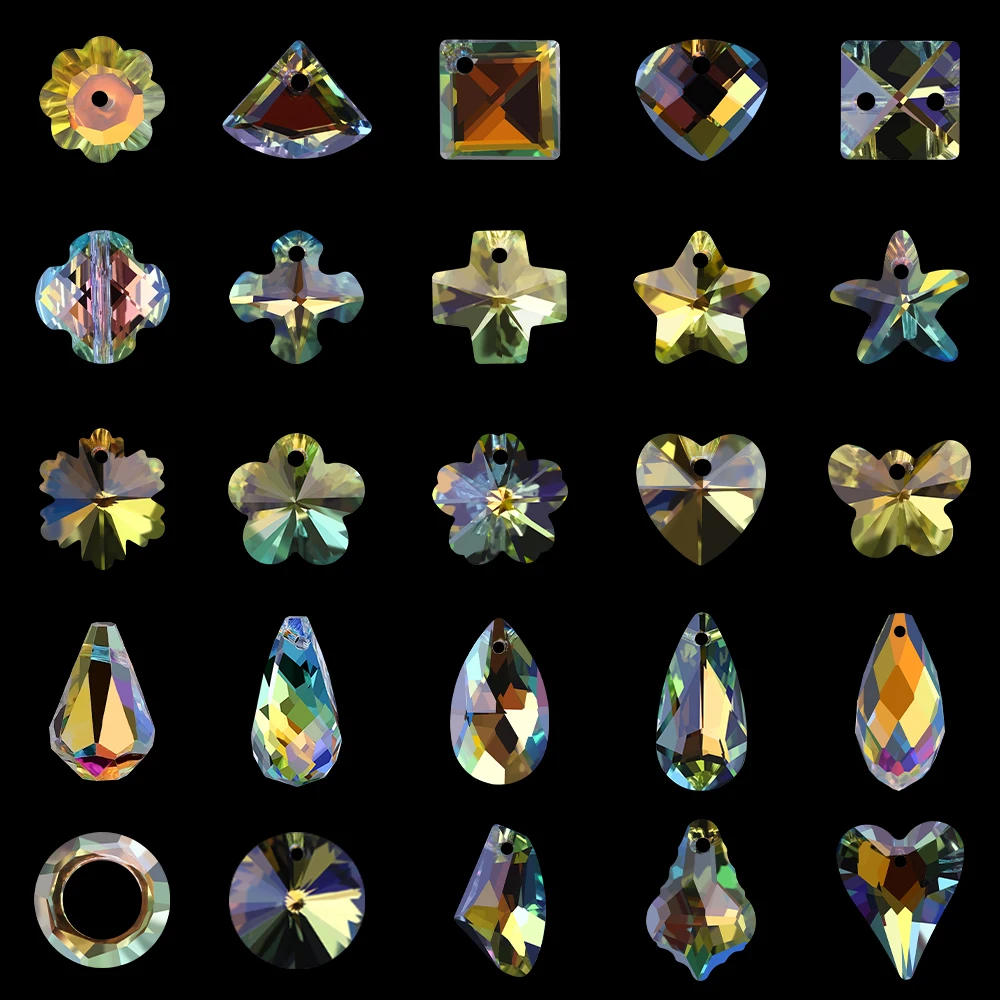 Shiny AB Color Glass Heart/Drop/Star/Ring/Butterfly/Cross Charms Crystal Pendant Beads For Jewelry DIY Making Necklaces Earrings
Shiny AB Color Glass Heart/Drop/Star/Ring/Butterfly/Cross Charms Crystal Pendant Beads For Jewelry DIY Making Necklaces Earrings
