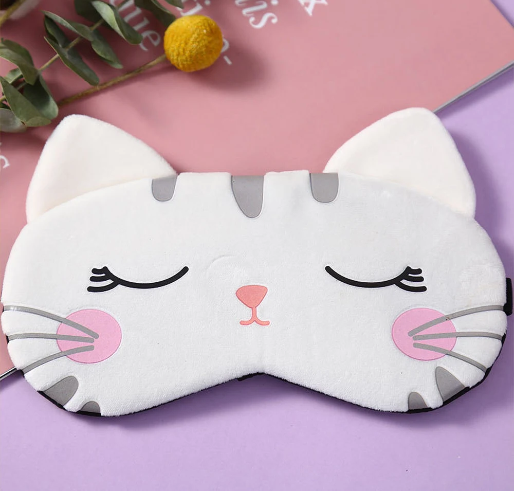 

Sleep Eye Mask Eyeshade Cotton Cat Eyepatch Sleeping Mask Cute Eye Cover Travel Rest Eye Band Sleeping Aid Kids Eye Blindfolds