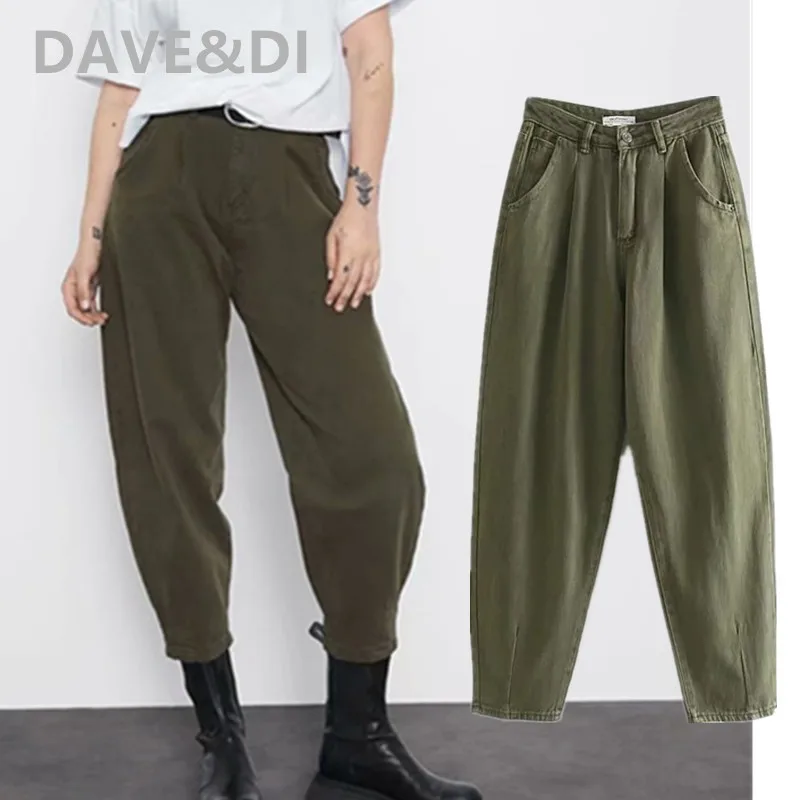 Dave&Di england high street vintage harem mom jeans woman high waist jeans pleated candy color loose boyfriend jeans for women
Dave&Di england high street vintage harem mom jeans woman high waist jeans pleated candy color loose boyfriend jeans for women