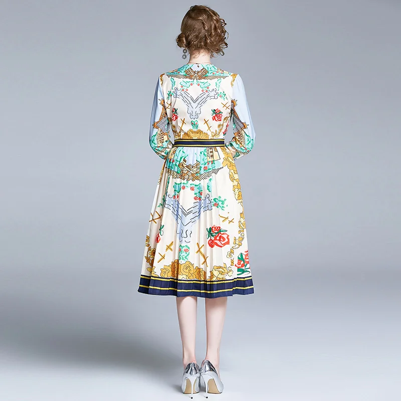 Spring Long Sleeve Women Pleated Floral Print Dress 2020 Elegant Female Plus Size African Office Ladies Vintage Retro Midi Dress
Spring Long Sleeve Women Pleated Floral Print Dress 2020 Elegant Female Plus Size African Office Ladies Vintage Retro Midi Dress