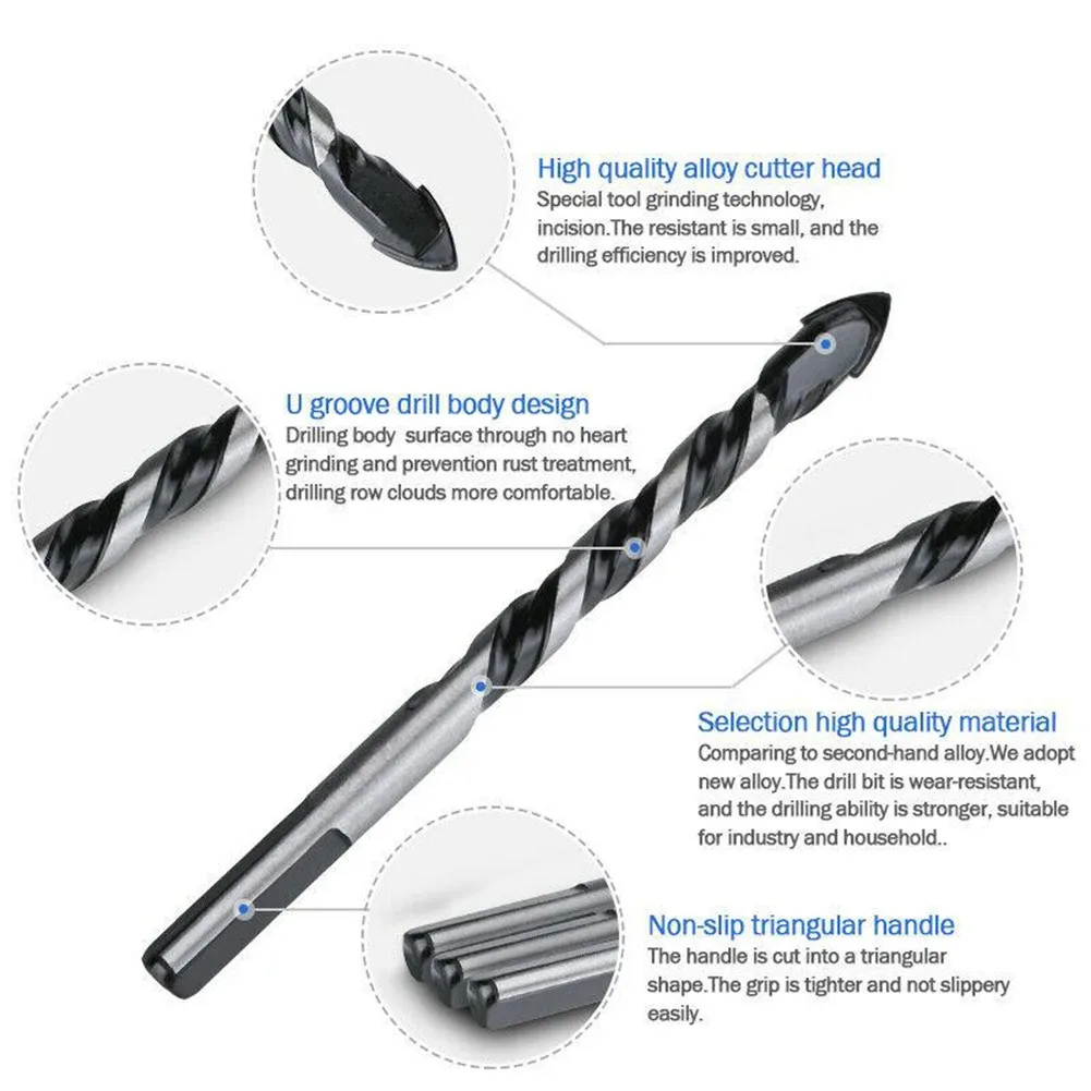 10pcs 6mm Multifunction Drill Bits Ceramic Wall Glass Punching Hole Working Hand Tool Triangular Twist Drill Bit Carbide Dril
10pcs 6mm Multifunction Drill Bits Ceramic Wall Glass Punching Hole Working Hand Tool Triangular Twist Drill Bit Carbide Dril