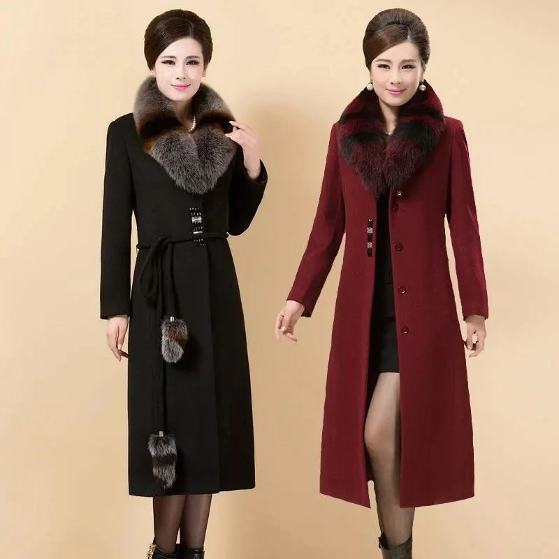 Temperament Mother's Autumn And Winter Clothes 6XL Woolen Coat Long Temperament Windbreaker Middle-Aged Women's Woolen Jacket
Temperament Mother's Autumn And Winter Clothes 6XL Woolen Coat Long Temperament Windbreaker Middle-Aged Women's Woolen Jacket