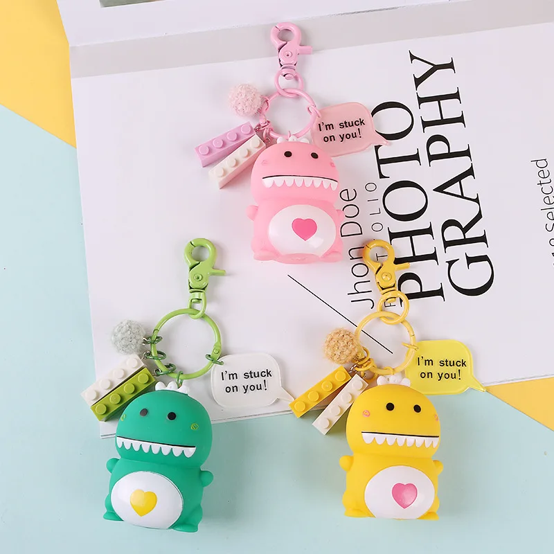 Хит продаж креативные брелки yi tooth dinosaur мультяшная кукла сумка кулон ins женский