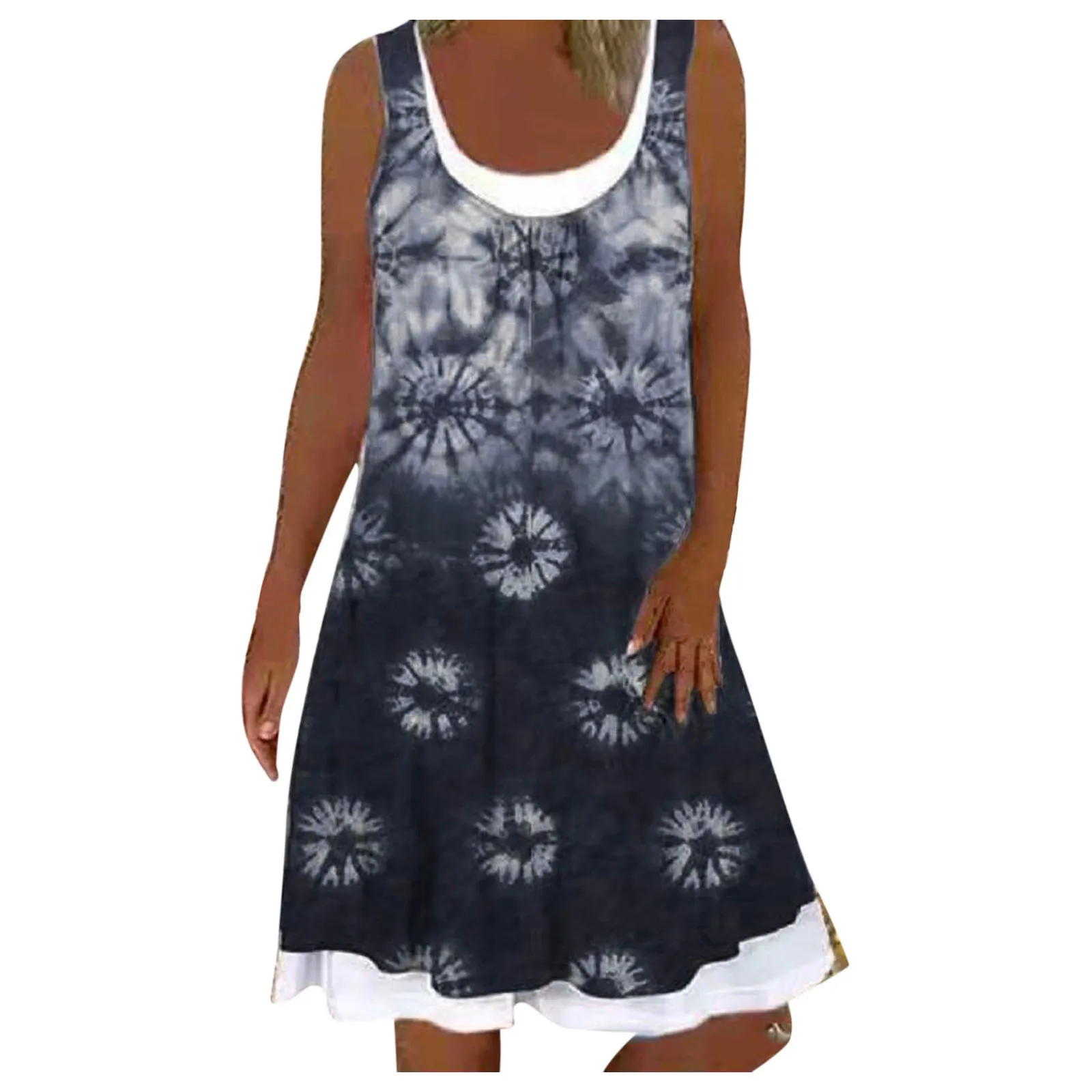 Vintage Printedsplice Summer Dress Sleeveless O-neck Casual A-line Dress Womenstitching Loose Short Dress Vestidos
Vintage Printedsplice Summer Dress Sleeveless O-neck Casual A-line Dress Womenstitching Loose Short Dress Vestidos