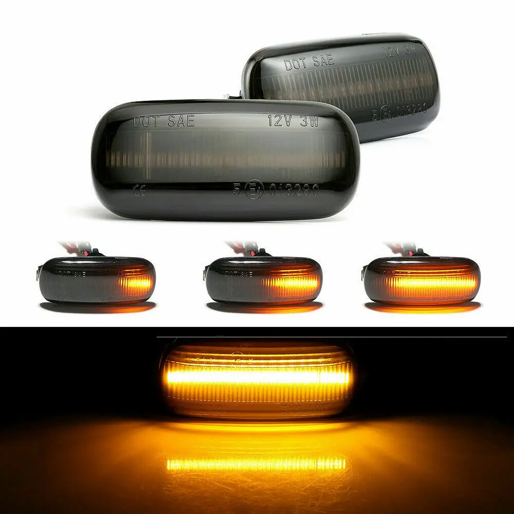 2PCS Smoke Lens Amber Dynamic LED Sequential Side Marker For Audi A2 A3 A4 A6 A8 TT B6 B7 (Please check description for details)
2PCS Smoke Lens Amber Dynamic LED Sequential Side Marker For Audi A2 A3 A4 A6 A8 TT B6 B7 (Please check description for details)