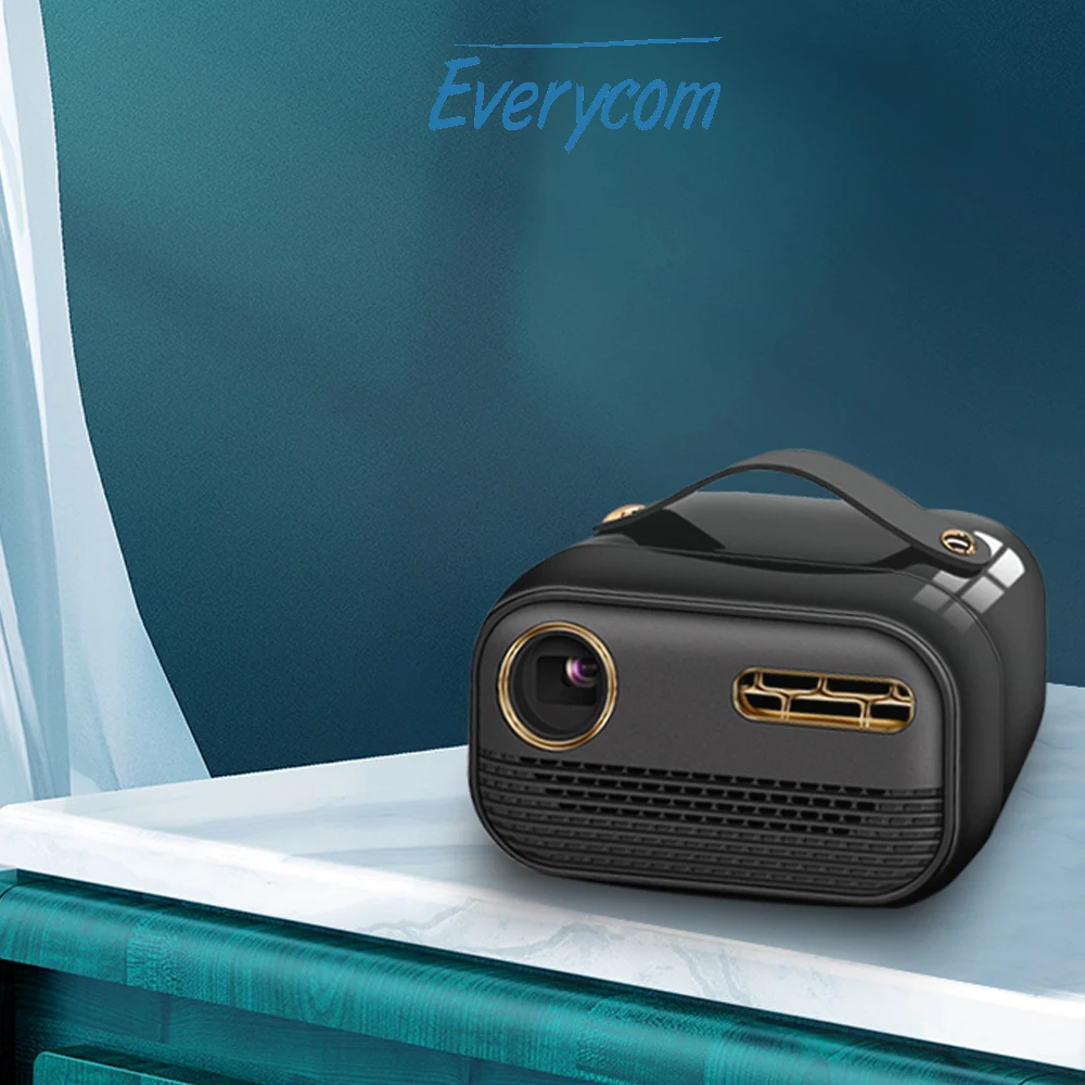 

Everycom D023 DLP Projector Portable Beamer for Smartphone Android 8.1 4K Mini Projector 5G WIFI Bluetooth LED Pico Pocket