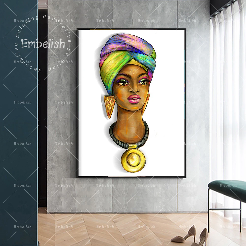 Embelish Hot African Woman Modern Home Decor Wall Pictures For Living Room HD Print Canvas Oil Painting Bedroom Poster Artworks
Embelish Hot African Woman Modern Home Decor Wall Pictures For Living Room HD Print Canvas Oil Painting Bedroom Poster Artworks