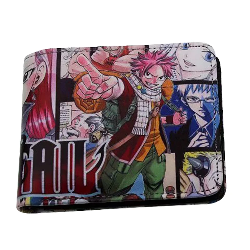 Kawaii с рисунком из аниме Fairy Tail короткий бумажник кожаный кошелек держатель для