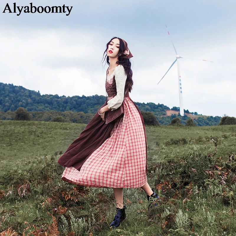 Japanese Mori Girl Autumn Spring Women Long Dress Plaid Floral Bandage Vestidos Elegant Vintage Prairie Chic Cotton Linen Dress
Japanese Mori Girl Autumn Spring Women Long Dress Plaid Floral Bandage Vestidos Elegant Vintage Prairie Chic Cotton Linen Dress