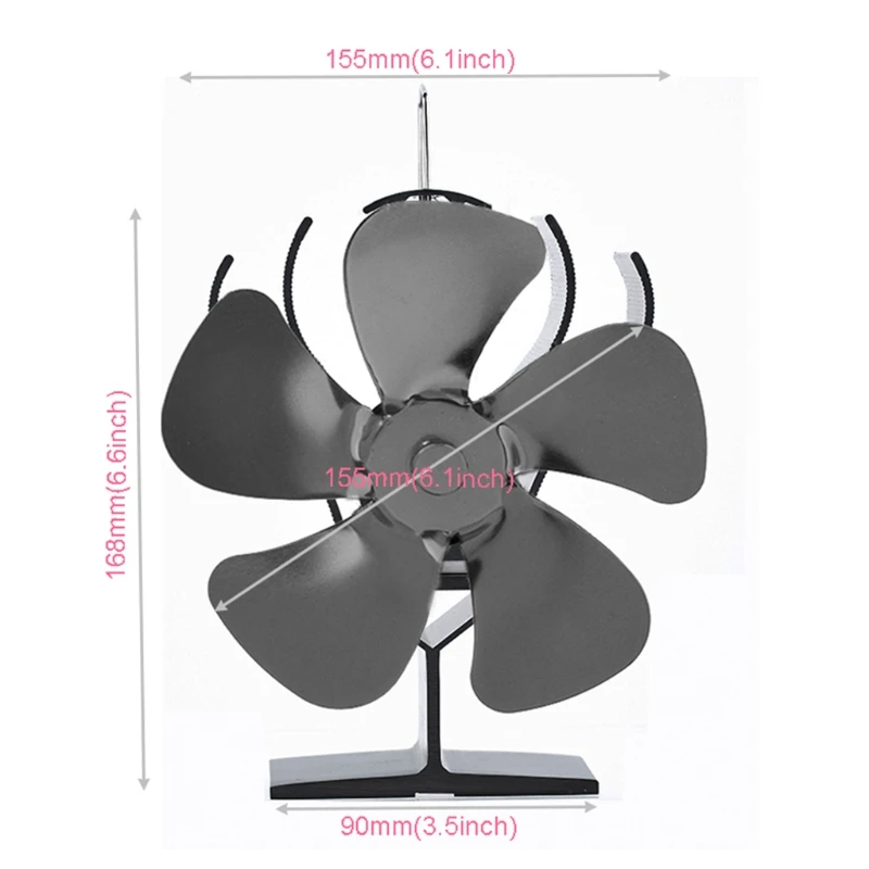 Stove Fan Fireplace Fan for Gas Pellet Wood Log Burning Stove Saving Fuel Larger Air Flow Heat Powered Stove 5-Blade
Stove Fan Fireplace Fan for Gas Pellet Wood Log Burning Stove Saving Fuel Larger Air Flow Heat Powered Stove 5-Blade