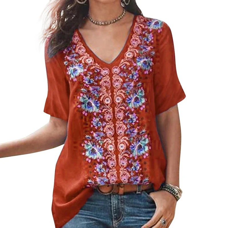 2020 Womens Woman Print T Shirt Summer Sexy V-Neck Short Sleeve Shirt Elegant Autumn Casual New Tops Plus Size
2020 Womens Woman Print T Shirt Summer Sexy V-Neck Short Sleeve Shirt Elegant Autumn Casual New Tops Plus Size