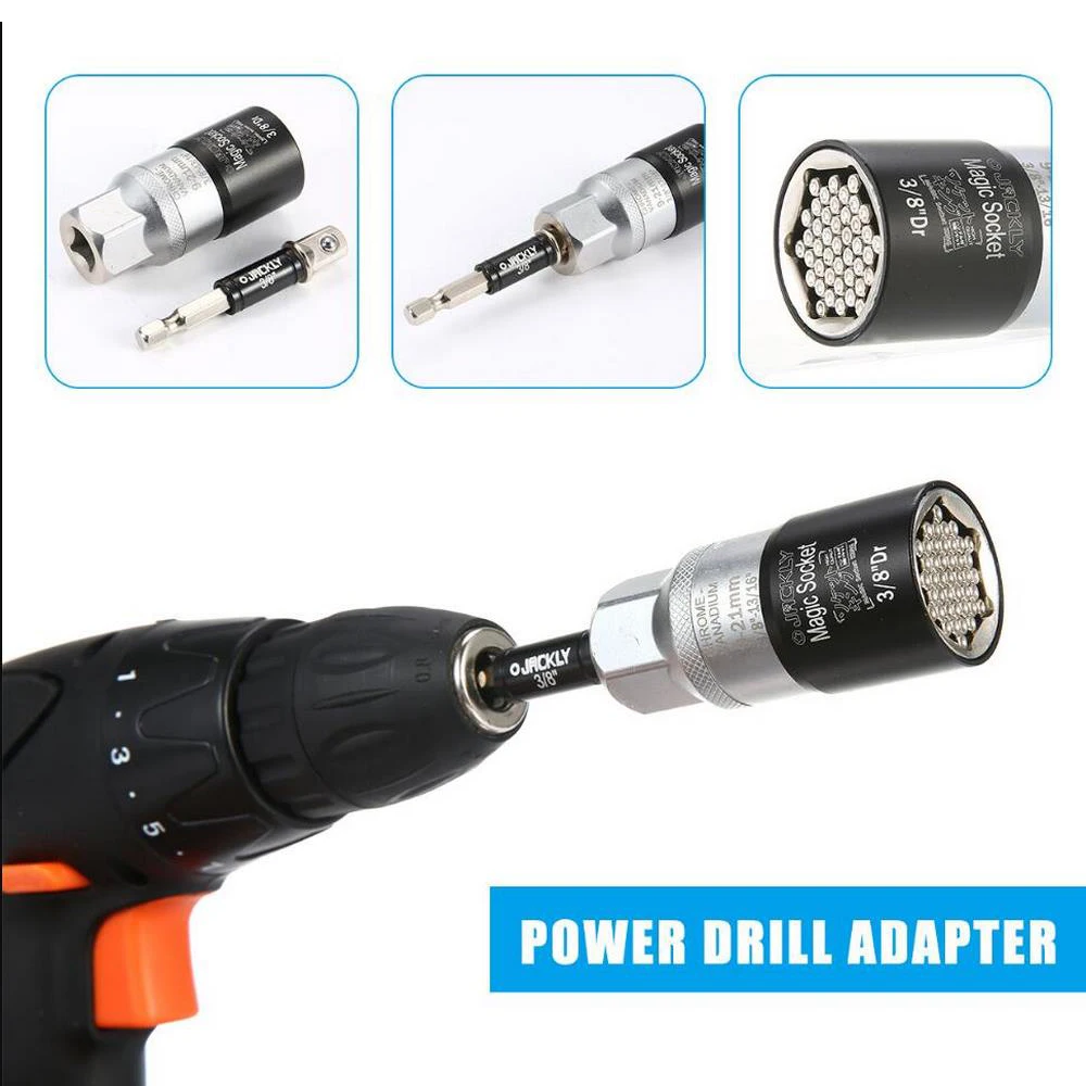 All-Powerful Socket Wrench Adapter 9-21 MM Sleeve Set Adjustable Universal Socket Torque Ratchet Socket Adapter Tool Set Grip 
All-Powerful Socket Wrench Adapter 9-21 MM Sleeve Set Adjustable Universal Socket Torque Ratchet Socket Adapter Tool Set Grip
