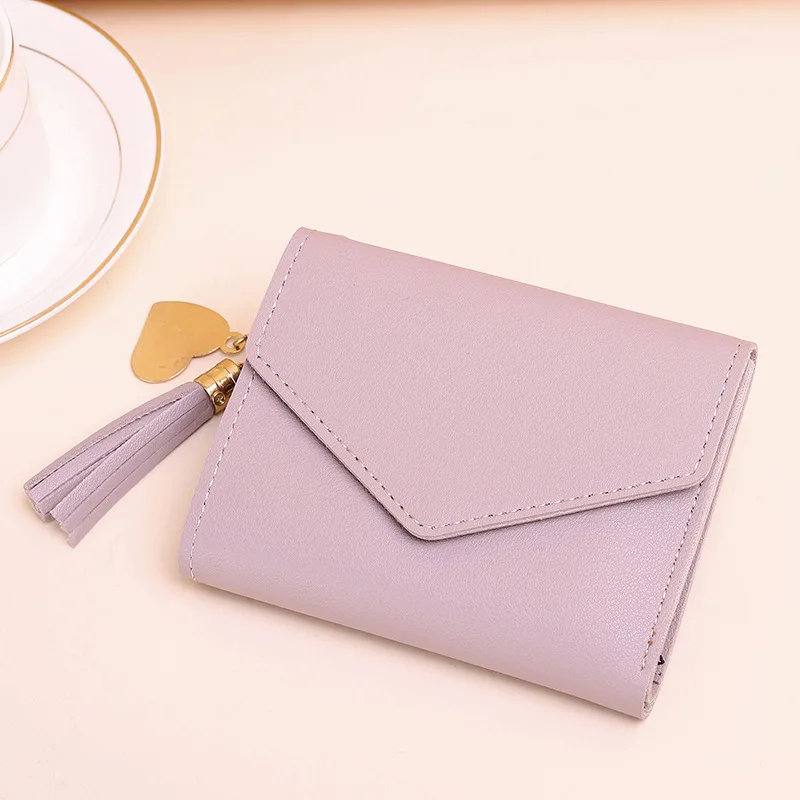 

Wallet Bolsa Feminina Women Wallets New Short Wallet Card Holder with Cute Coin Purse Multiple Colour Pure pu leather