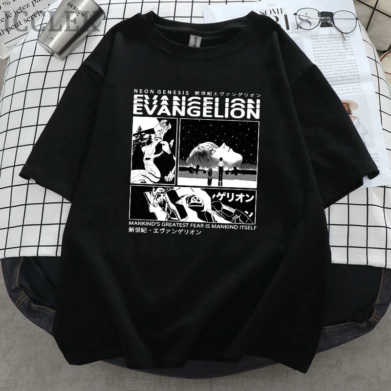 Evangelion T Shirt Anime Graphic Men's Women's Shirt Harajuku Funny Black T-shirt Summer O-Neck Pattern Clothing
Evangelion T Shirt Anime Graphic Men's Women's Shirt Harajuku Funny Black T-shirt Summer O-Neck Pattern Clothing
