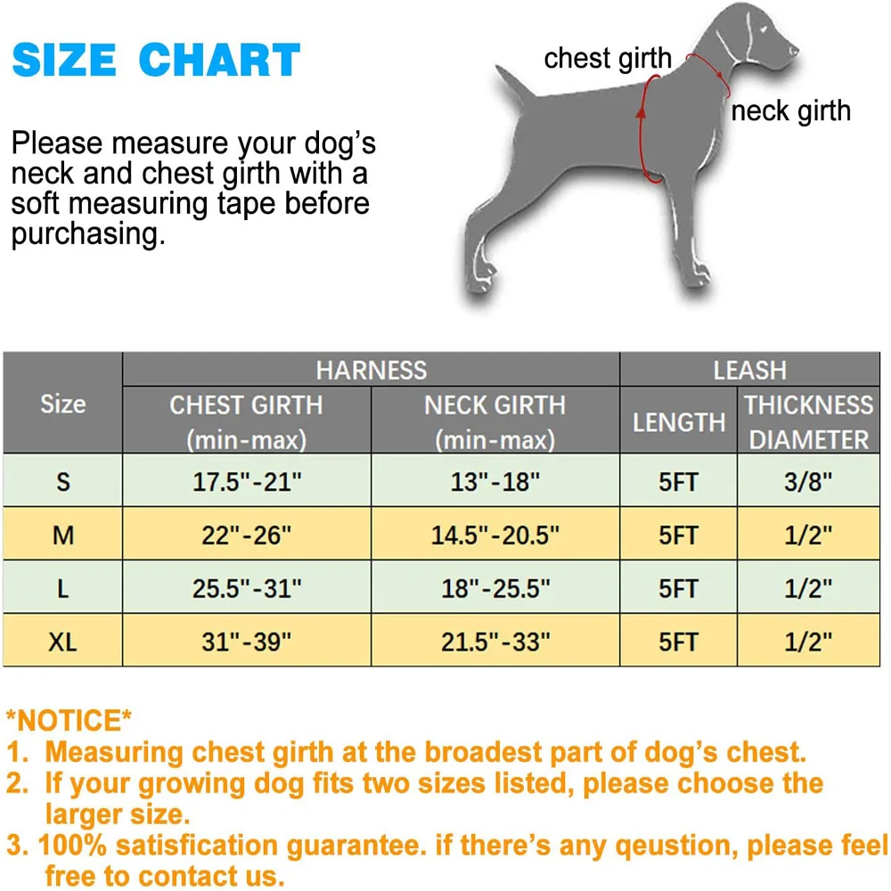 Adjustable Reflective Oxford Easy Control Medium Large Dog Harness with Heavy Duty 5ft Dog Leash
Adjustable Reflective Oxford Easy Control Medium Large Dog Harness with Heavy Duty 5ft Dog Leash