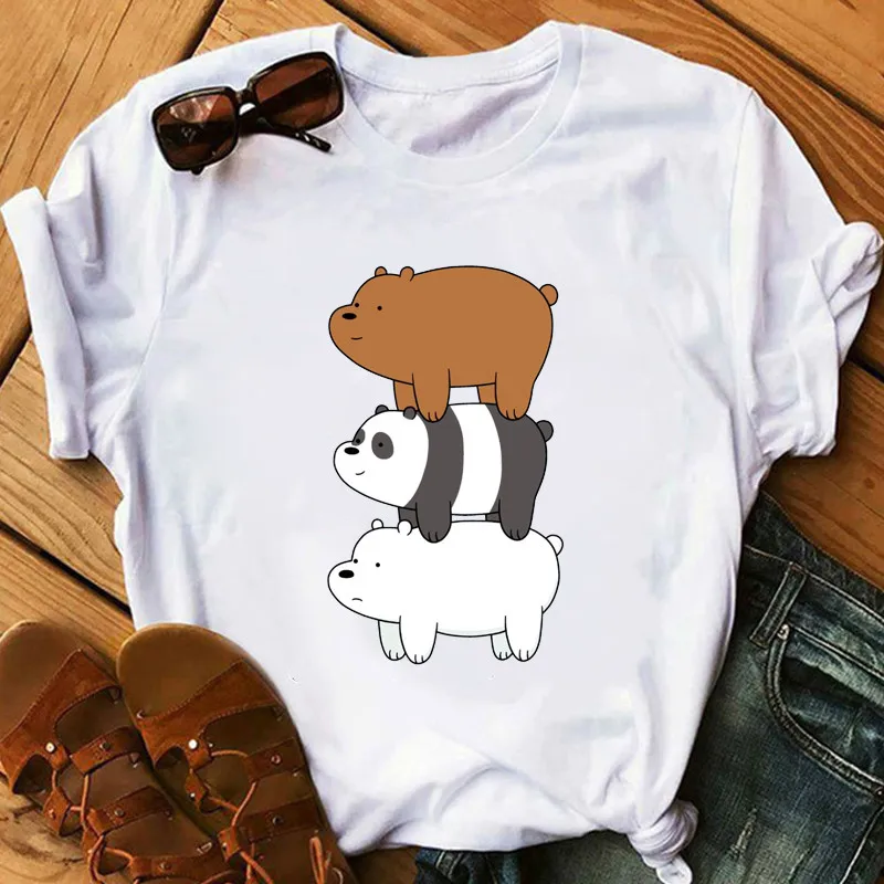 Harajuku Tops Bare Bears Funny Print Tshirts Women Clothes 2021 New Summer Animal Printed T-shirt Camiseta Mujer Vogue Tshirt
Harajuku Tops Bare Bears Funny Print Tshirts Women Clothes 2021 New Summer Animal Printed T-shirt Camiseta Mujer Vogue Tshirt