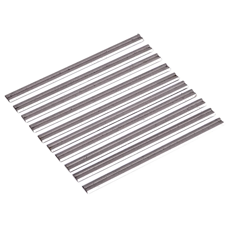 10Pcs Reversible High Speed Steel Planer Blades 82Mm X 5.5Mm For Cutting Soft Hard Woods Ply-Wood Board Woodworking Power Tool
10Pcs Reversible High Speed Steel Planer Blades 82Mm X 5.5Mm For Cutting Soft Hard Woods Ply-Wood Board Woodworking Power Tool