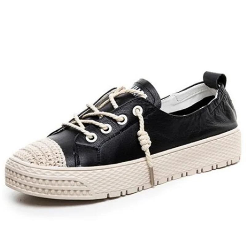 Hot 2021 New First Layer Cowhide Thick-soled Fisherman Shoes Women Sneakers Low-top Shallow Mouth Casual Shoes Black White Shoes
Hot 2021 New First Layer Cowhide Thick-soled Fisherman Shoes Women Sneakers Low-top Shallow Mouth Casual Shoes Black White Shoes