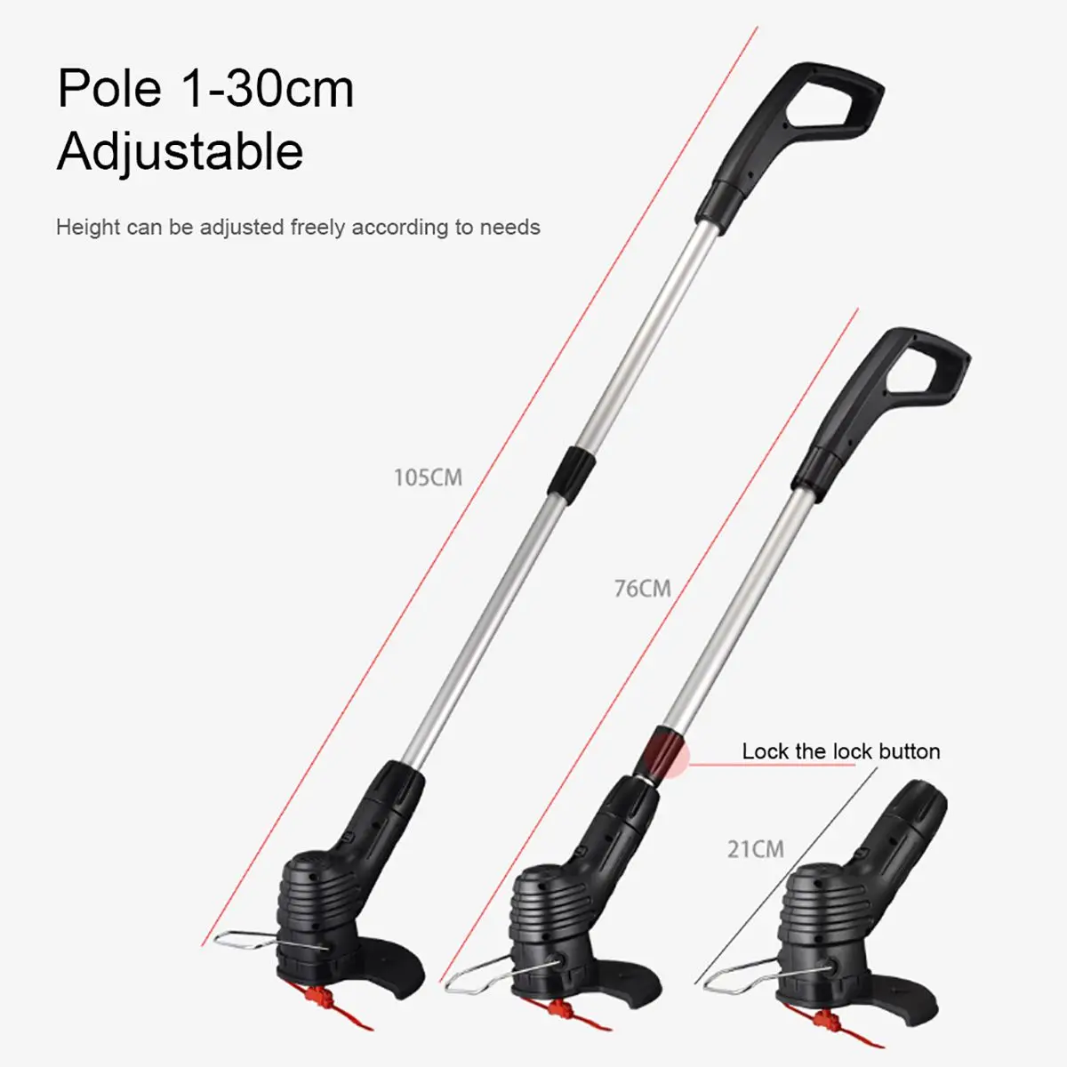 2000mAh13000 RPM Charging Electric Grass Trimmer Extendable Rod Wireless Cordless Lawn Mower Adjustable Pruning Cutter Tools
2000mAh13000 RPM Charging Electric Grass Trimmer Extendable Rod Wireless Cordless Lawn Mower Adjustable Pruning Cutter Tools